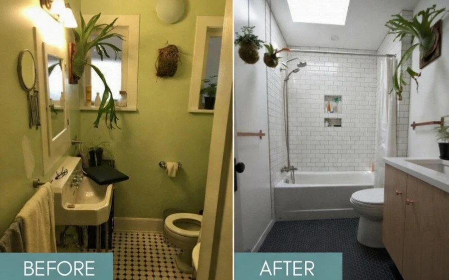 Gallery 13 small bathroom makeover rochester ny