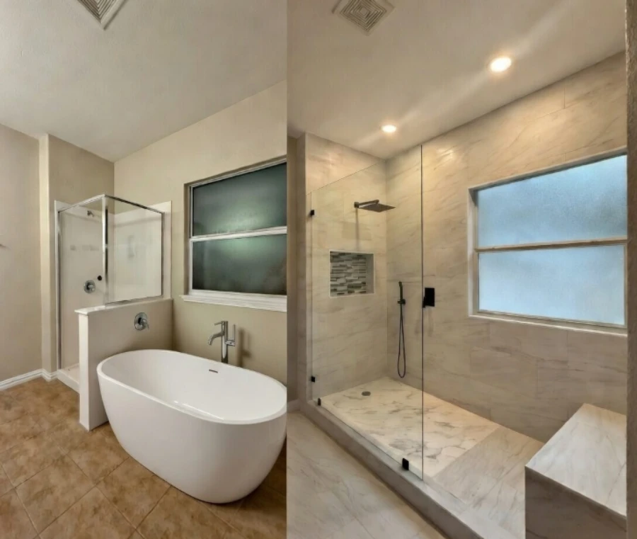 Gallery 4 bathroom tub replaced with shower remodel rochester ny