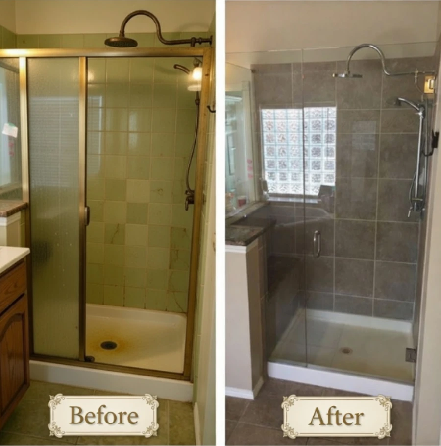 Gallery 7 walk in shower installation before and after rochester ny